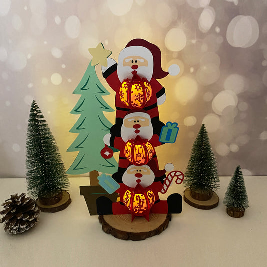 Santa 4 Funny - 3D Christmas Lantern File - Cricut File  - VEKTOR KRAFT