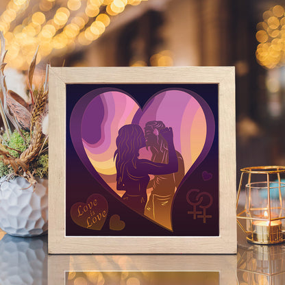 LGBTQ – 3D Lightbox SVG File for Cricut & Silhouette