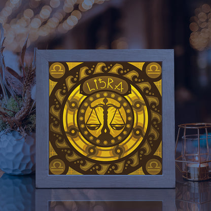 Libra – 3D Lightbox SVG File for Cricut & Silhouette