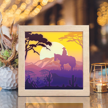 Cowboy 2 – 3D Lightbox SVG File for Cricut & Silhouette