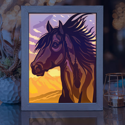 Horse Portrait – 3D Lightbox SVG File for Cricut & Silhouette