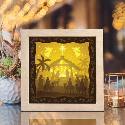 Holy Night – 3D Lightbox SVG File for Cricut & Silhouette
