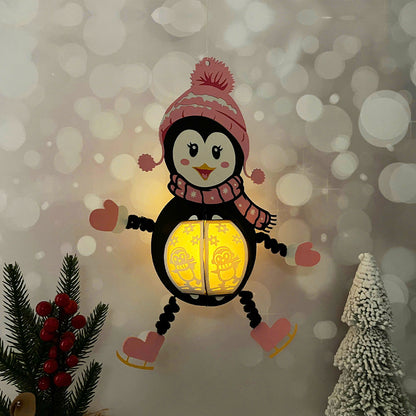 Penguin Hanging - 3D Christmas Lantern File - Cricut File  - VEKTOR KRAFT