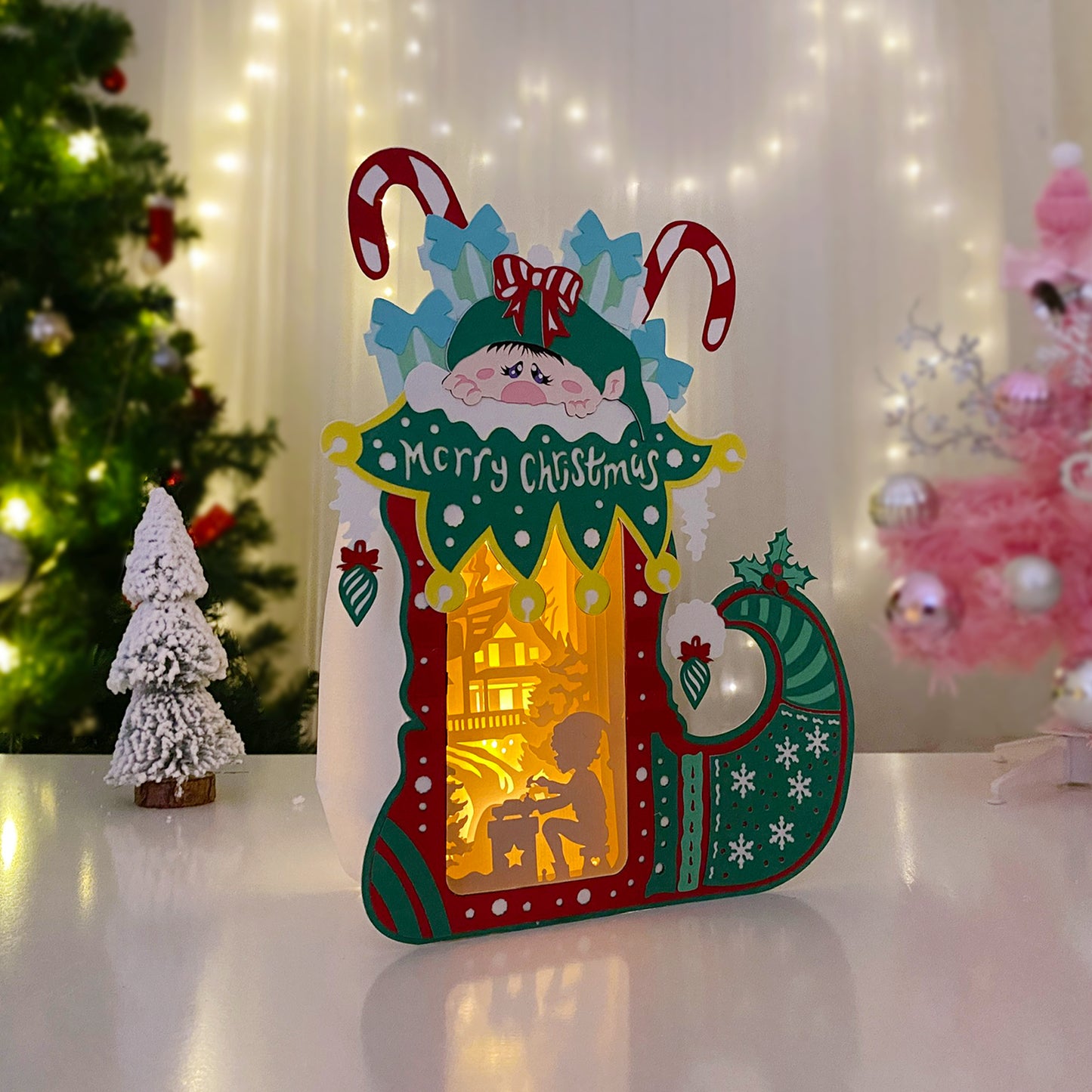 Elf Heel – 3D Box SVG File for Cricut & Silhouette
