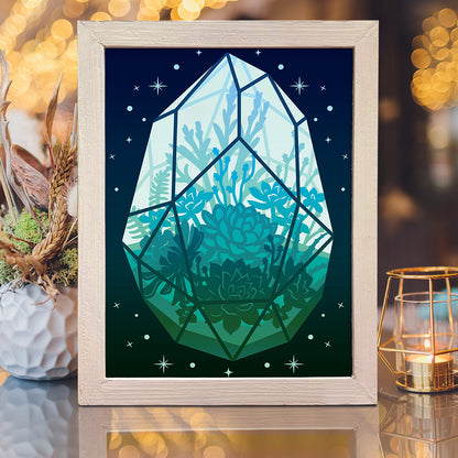 Succulent Plant – 3D Lightbox SVG File for Cricut & Silhouette