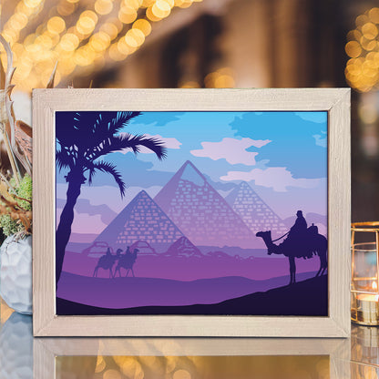 The Pyramids Of Egypt – 3D Lightbox SVG File for Cricut & Silhouette
