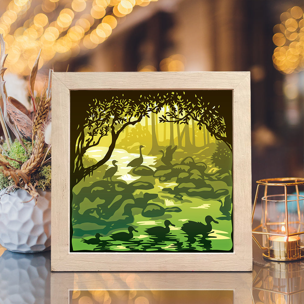 Ducks – 3D Lightbox SVG File for Cricut & Silhouette