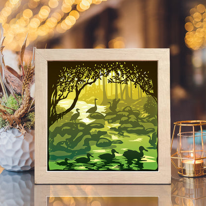 Ducks – 3D Lightbox SVG File for Cricut & Silhouette