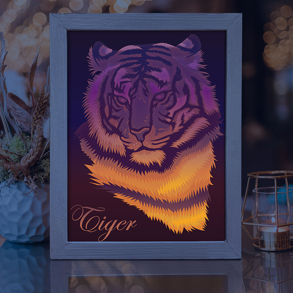 Tiger 1 – 3D Lightbox SVG File for Cricut & Silhouette