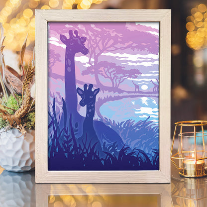 Giraffe – 3D Lightbox SVG File for Cricut & Silhouette