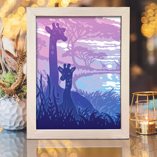 Giraffe – 3D Lightbox SVG File for Cricut & Silhouette