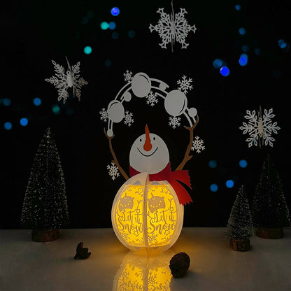 Snowman 1 - 3D Lantern File - Cricut File  - VEKTOR KRAFT