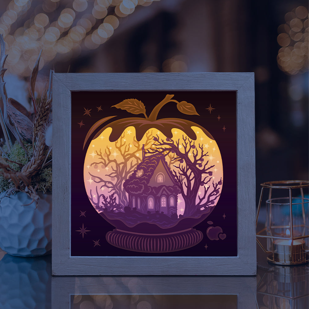 Apple – 3D Lightbox SVG File for Cricut & Silhouette