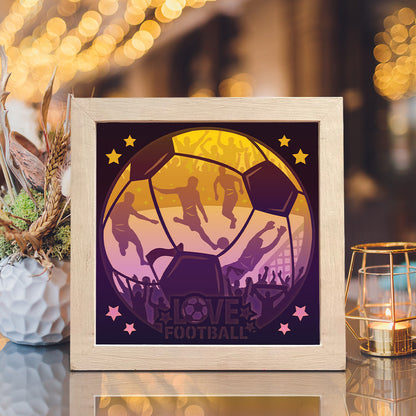 Football – 3D Lightbox SVG File for Cricut & Silhouette