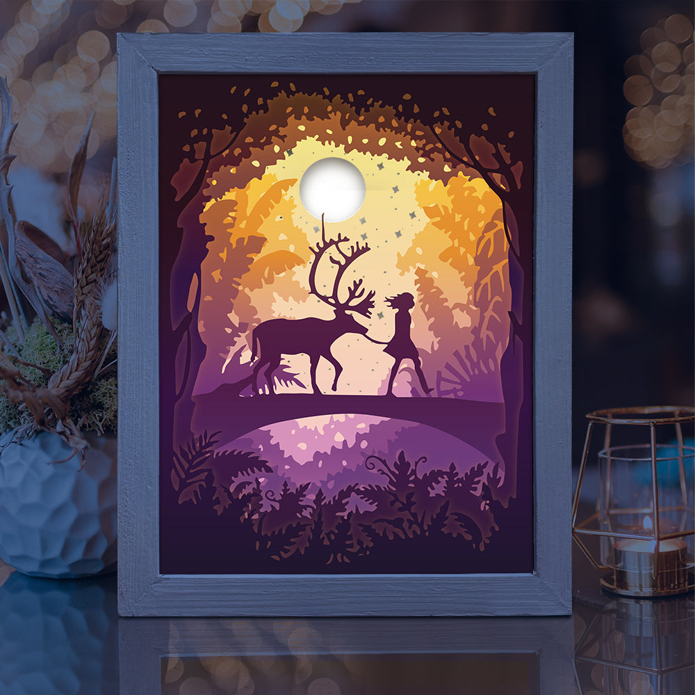 Deer 7 – 3D Lightbox SVG File for Cricut & Silhouette