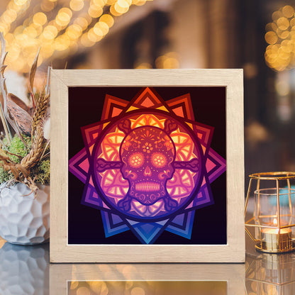 Skull Mandala – 3D Lightbox SVG File for Cricut & Silhouette