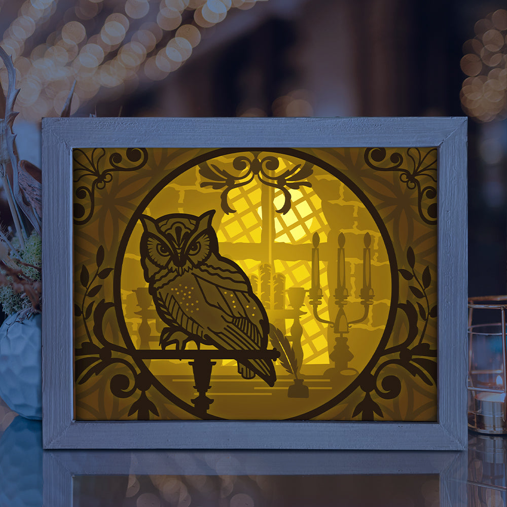 Owl 1 – 3D Lightbox SVG File for Cricut & Silhouette
