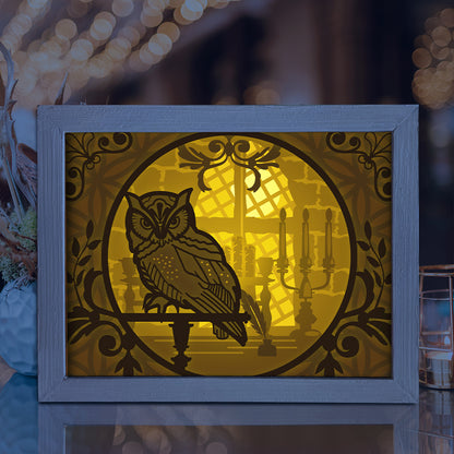 Owl 1 – 3D Lightbox SVG File for Cricut & Silhouette