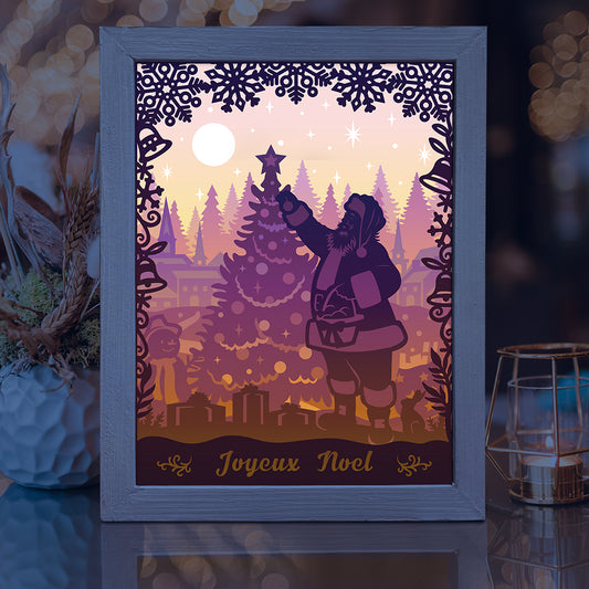 Pere Noel 3 – 3D Lightbox SVG File for Cricut & Silhouette
