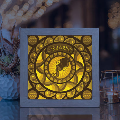 Aquarius – 3D Lightbox SVG File for Cricut & Silhouette