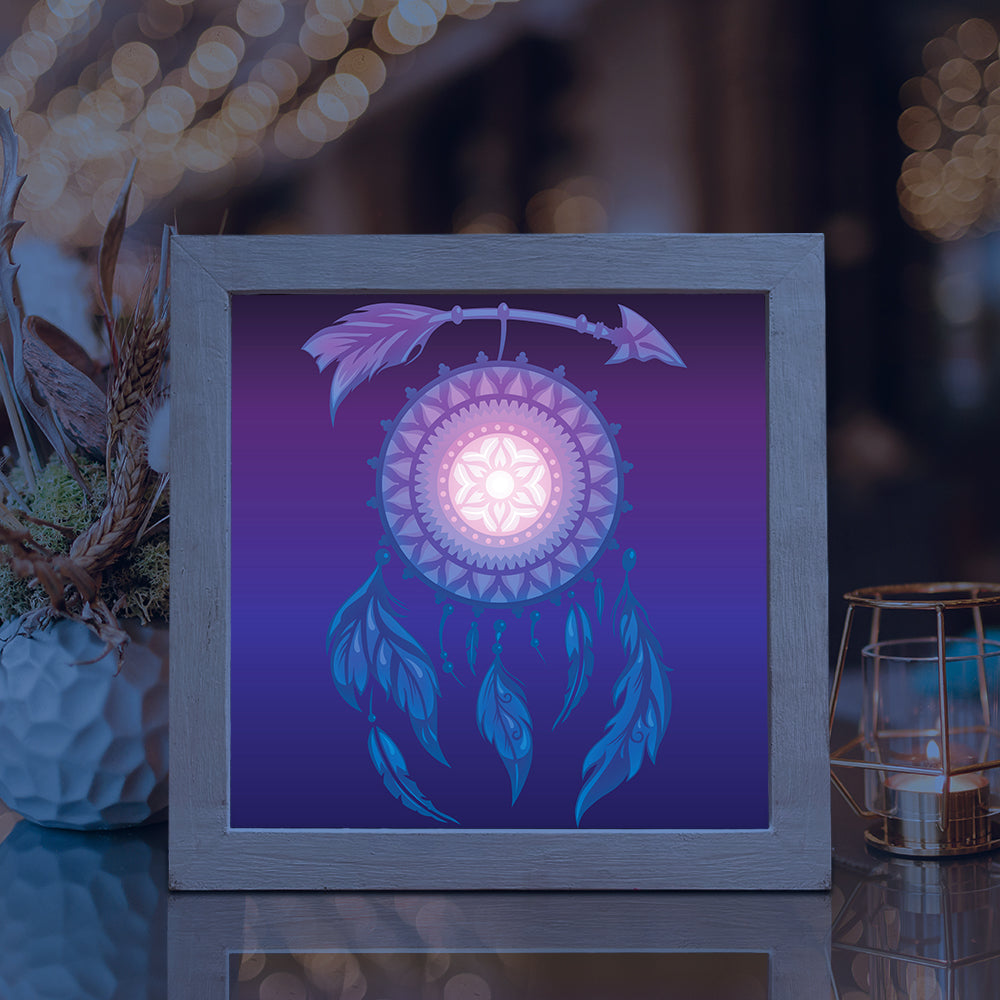 Dreamcatcher Square – 3D Lightbox SVG File for Cricut & Silhouette