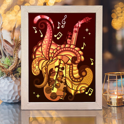 Saxophone – 3D Lightbox SVG File for Cricut & Silhouette