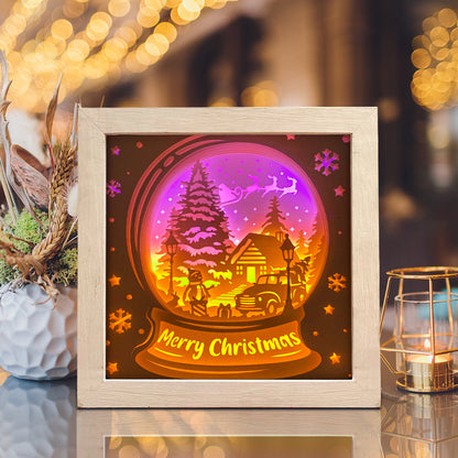 Christmas Snowball 2 – 3D Lightbox SVG File for Cricut & Silhouette