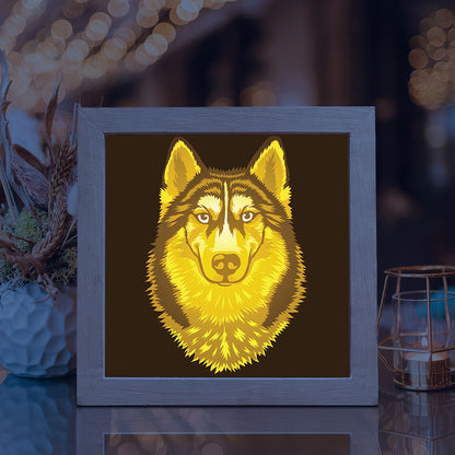 Husky Portrait – 3D Lightbox SVG File for Cricut & Silhouette