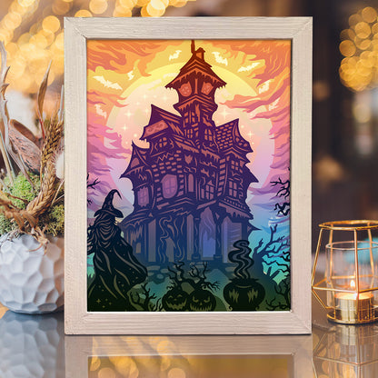 Haunted Castle 2 – 3D Lightbox SVG File for Cricut & Silhouette