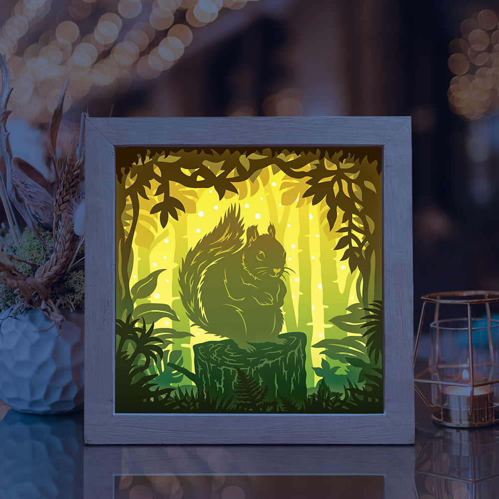 Squirrel – 3D Lightbox SVG File for Cricut & Silhouette