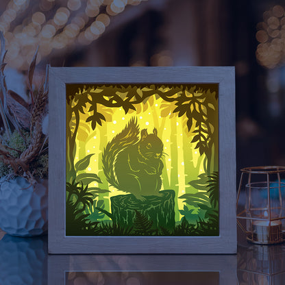 Squirrel – 3D Lightbox SVG File for Cricut & Silhouette