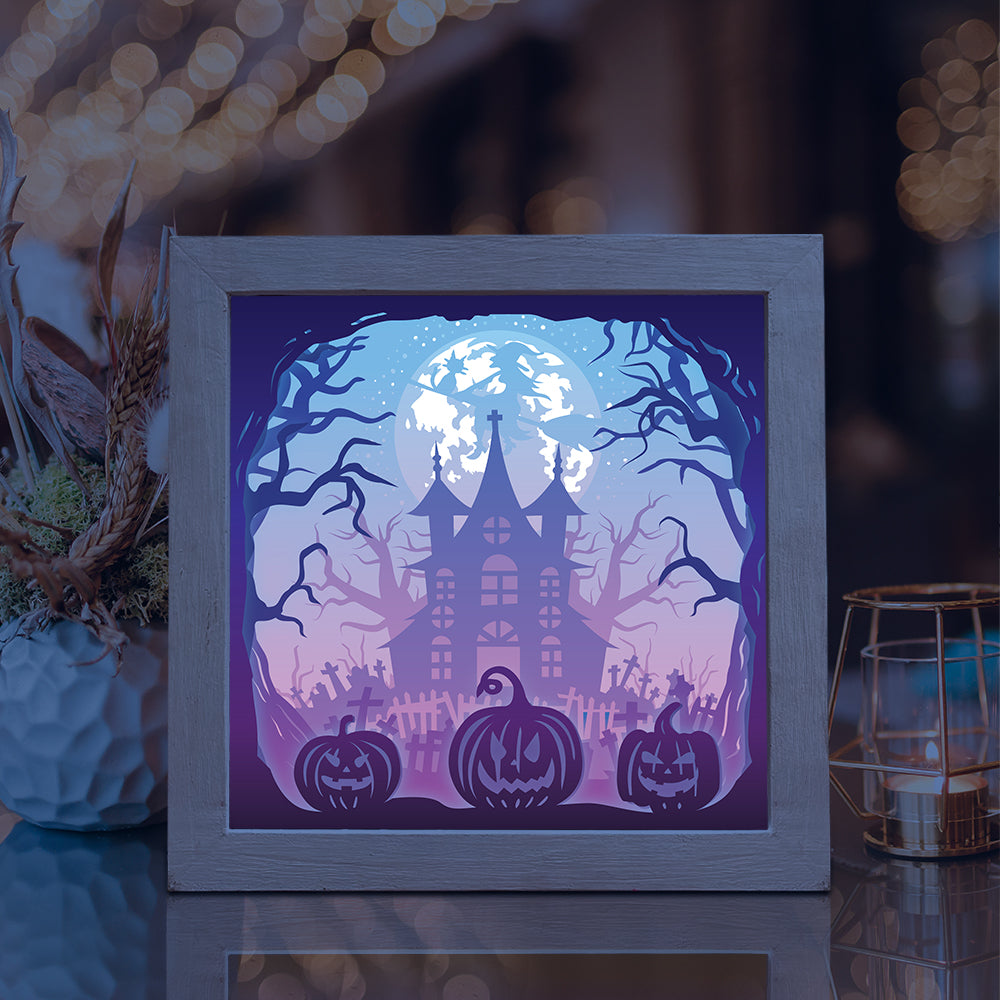 Halloween 3 Square – 3D Lightbox SVG File for Cricut & Silhouette