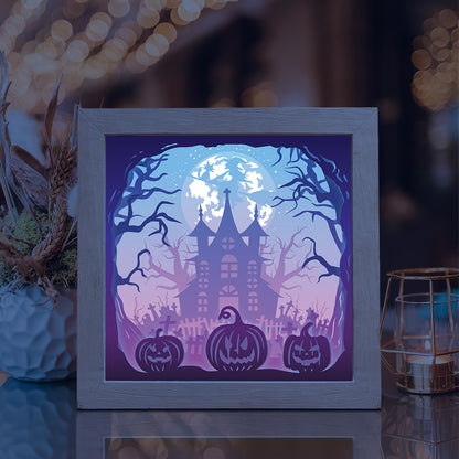 Halloween 3 Square – 3D Lightbox SVG File for Cricut & Silhouette