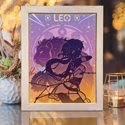 Zodiac Leo – 3D Lightbox SVG File for Cricut & Silhouette