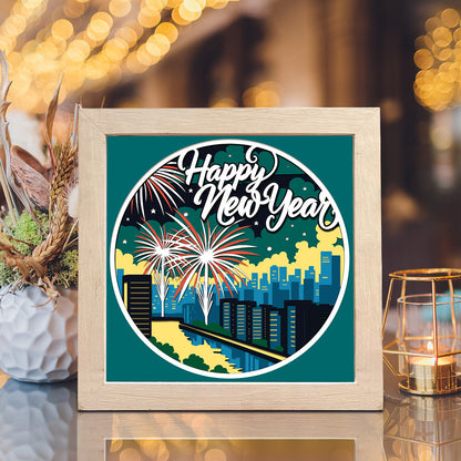 Happy New Year – 3D Shadow Box SVG File for Cricut & Silhouette