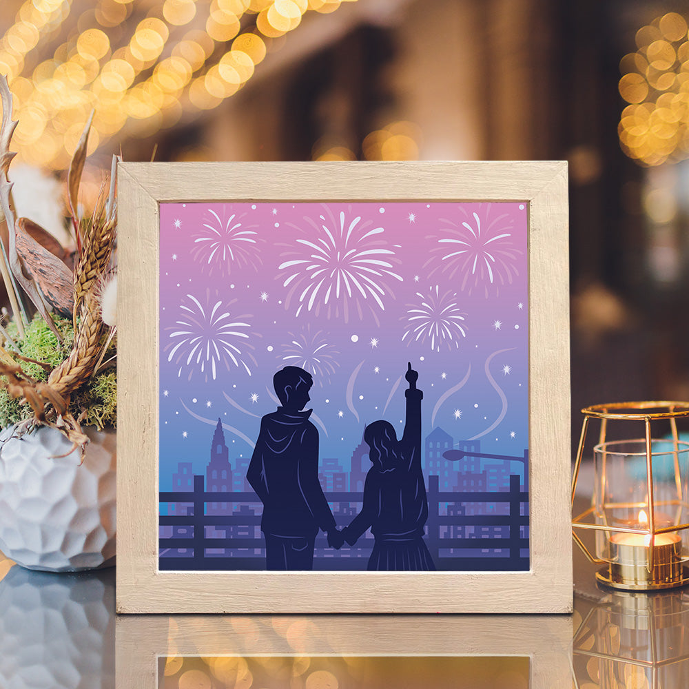 Firework 2 – 3D Lightbox SVG File for Cricut & Silhouette