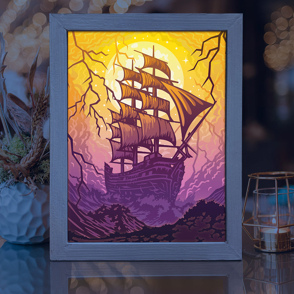 Pirates 2 – 3D Lightbox SVG File for Cricut & Silhouette