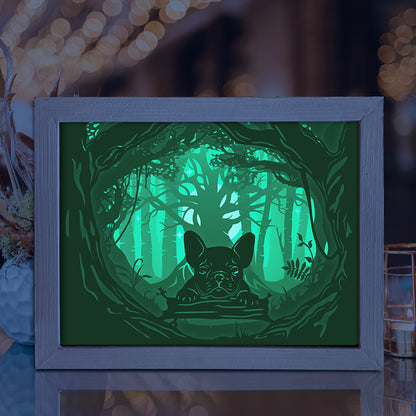 Bulldog – 3D Lightbox SVG File for Cricut & Silhouette