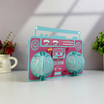 Radio Valentine – 3D Lantern SVG File for Cricut & Silhouette