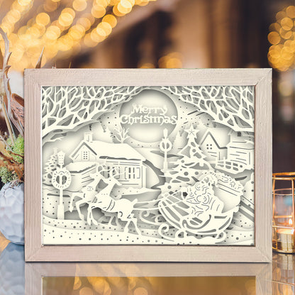 Merry Christmas 8 – 3D Lightbox SVG File for Cricut & Silhouette