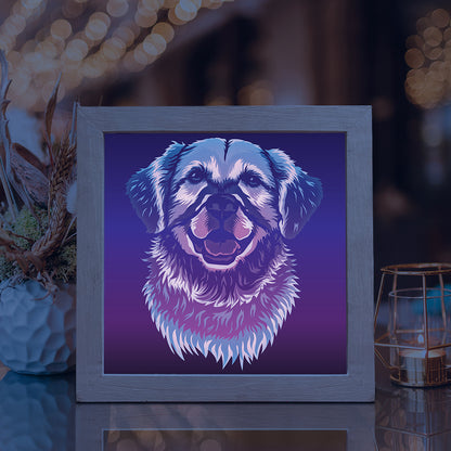 Golden Retriever – 3D Lightbox SVG File for Cricut & Silhouette
