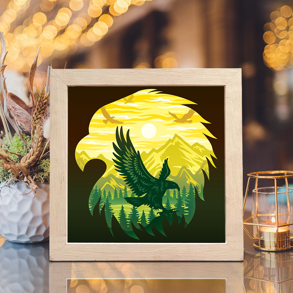 Eagle – 3D Lightbox SVG File for Cricut & Silhouette