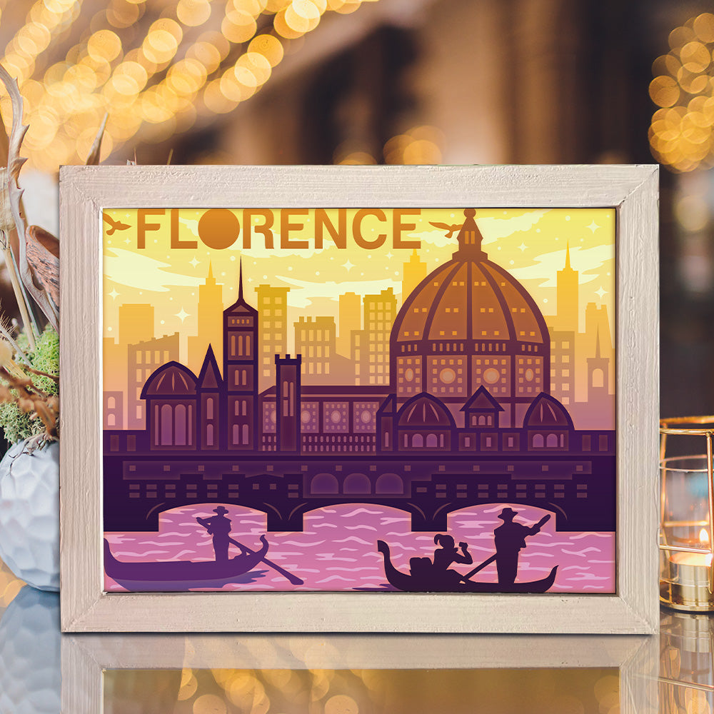 Florence Italy – 3D Lightbox SVG File for Cricut & Silhouette