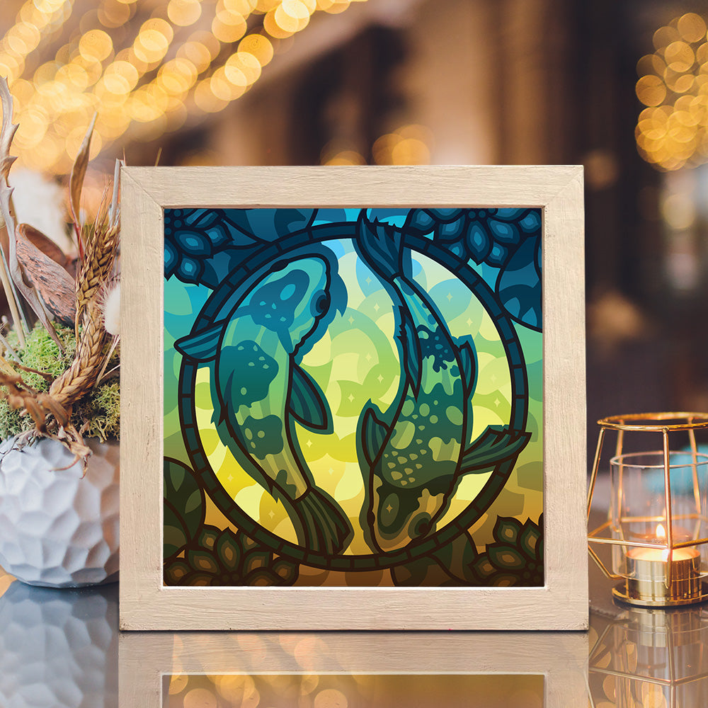 Fish - 3D Animal Papercut Lightbox File - Cricut File - VEKTOR KRAFT