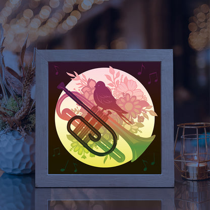 Trumpet – 3D Lightbox SVG File for Cricut & Silhouette