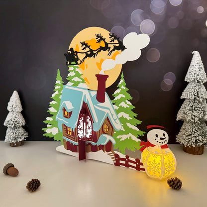 Christmas Village 2 - 3D Lantern File - Cricut File  - VEKTOR KRAFT