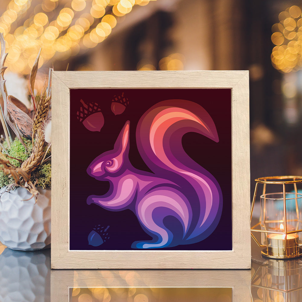 Squirrel 2 – 3D Lightbox SVG File for Cricut & Silhouette