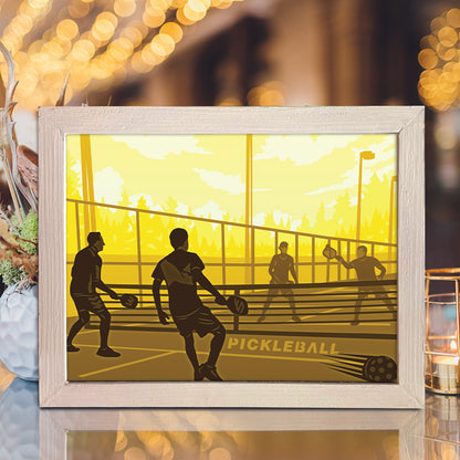 Pickleball 2 – 3D Lightbox SVG File for Cricut & Silhouette