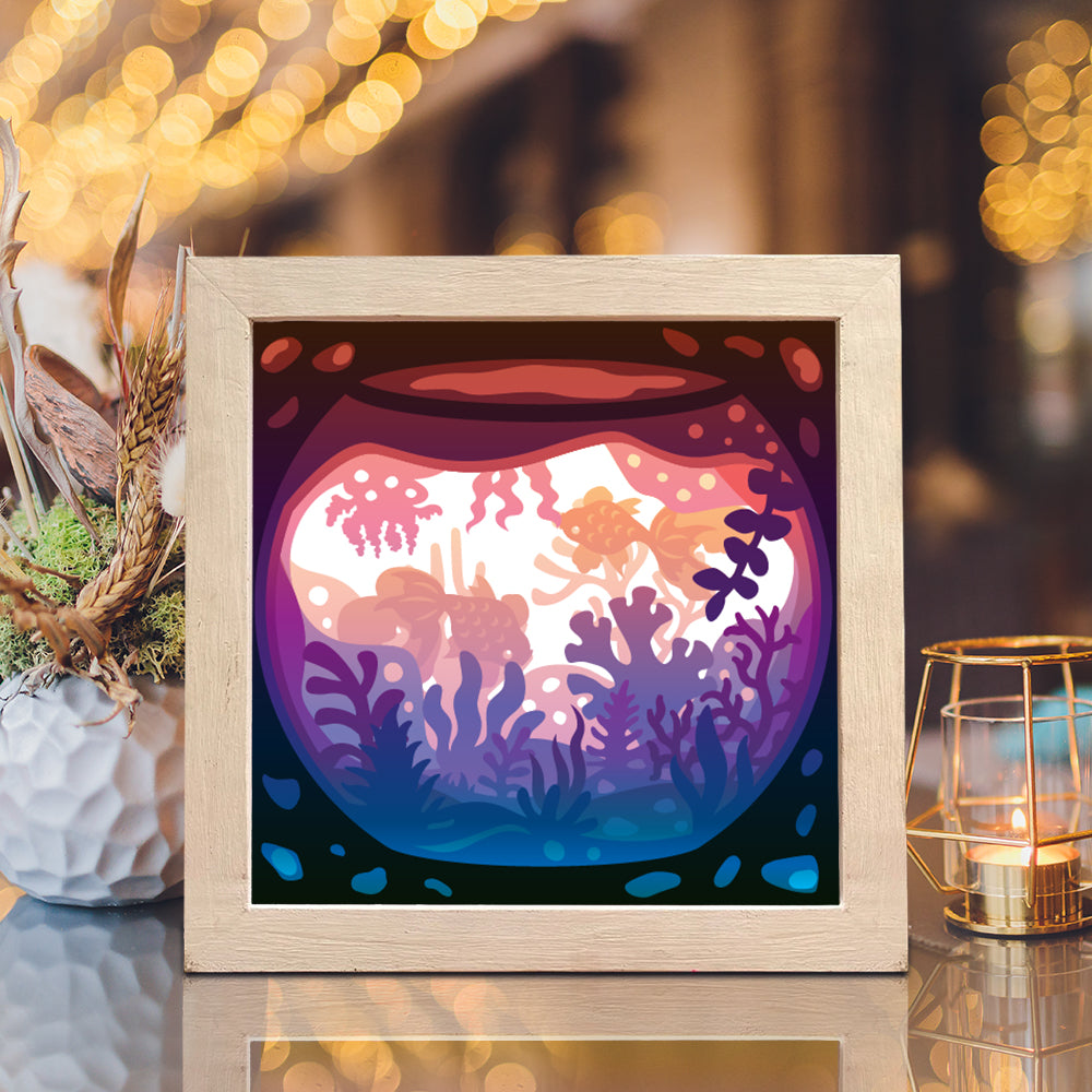 Aquarium 2 – 3D Lightbox SVG File for Cricut & Silhouette