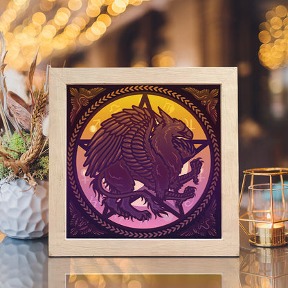 Griffin – 3D Lightbox SVG File for Cricut & Silhouette